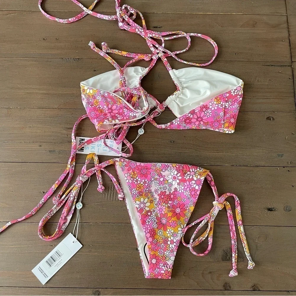 Frankies Bikinis x Naomi Osaka collection sweet pea bikini set NWT
